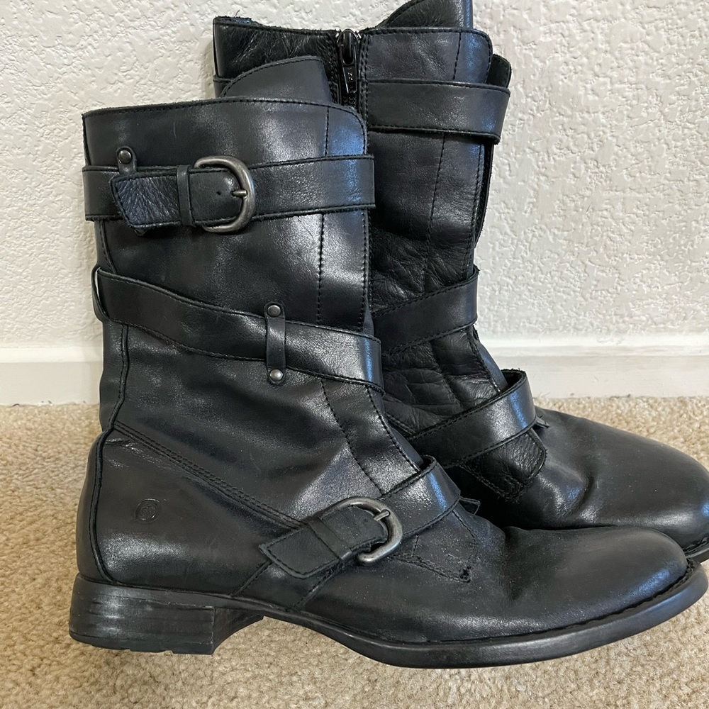 Born Brand Women’s Leather Boots Size 11 - Black; well cared for